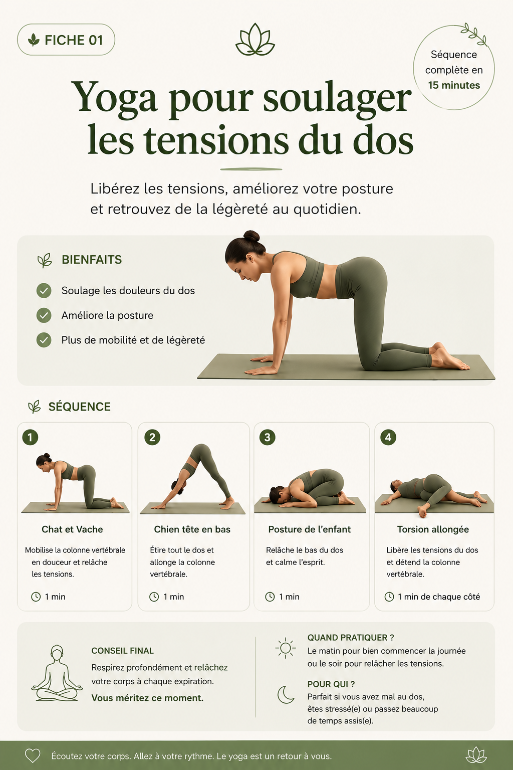 Fiche 01 — Yoga pour soulager les tensions du dos